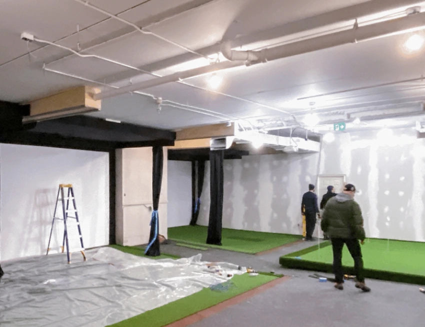 Custom Golf Simulator Installation - Construction