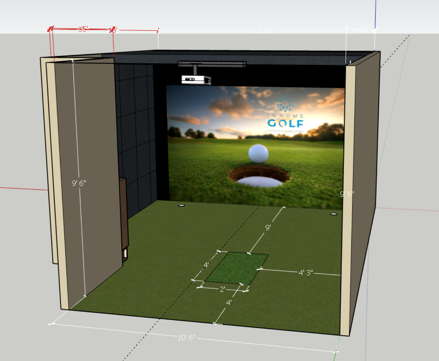 Custom Golf Simulator Room Design Service