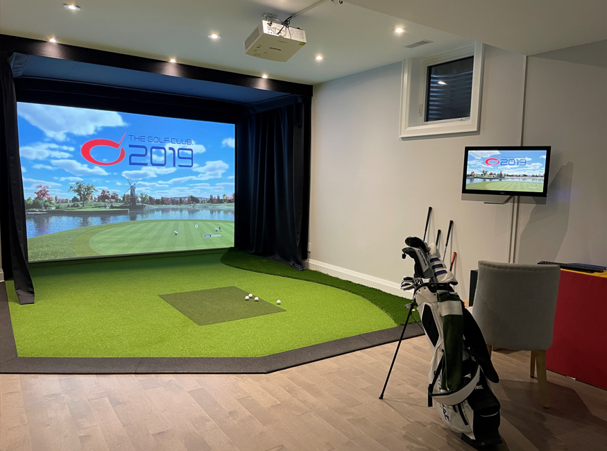 Image of a golf simulator from customer Watson