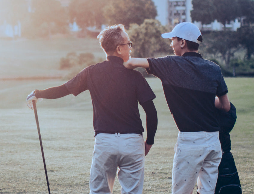 Golfers on golf course