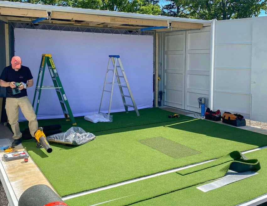 Custom Golf Simulator Installation - Construction