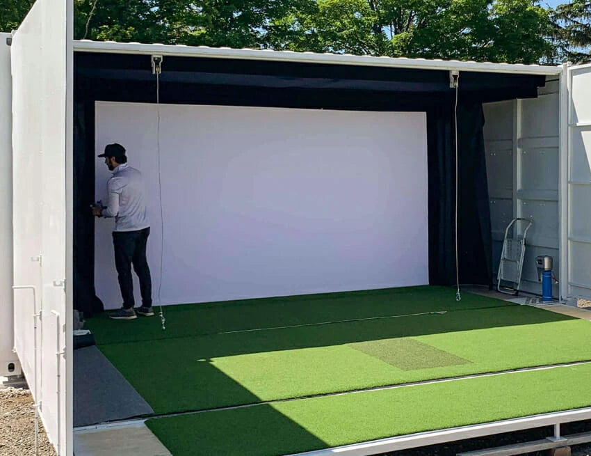 Custom Golf Simulator Installation - Construction