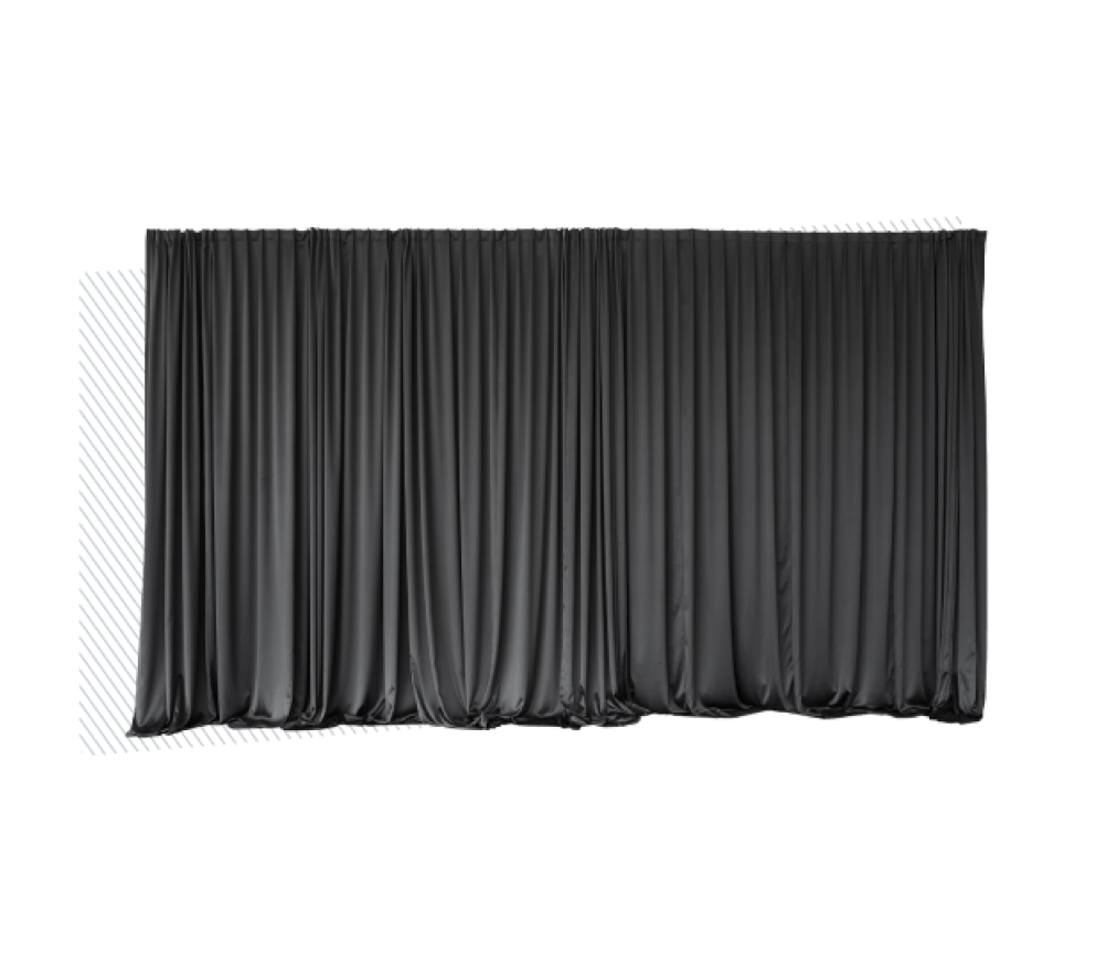 Golf Simulator Drop Down Curtains