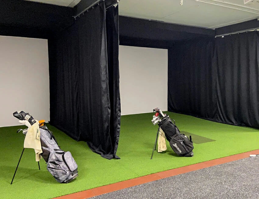 Commercial Golf Simulator Enclosures with Curtains