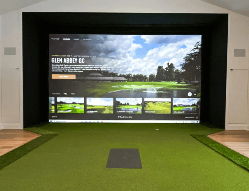 Custom Golf Simulator Installation - completed setup