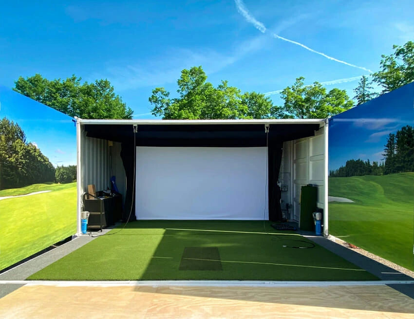 Custom Golf Simulator Installation Outdoors