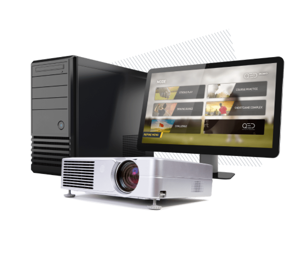 Golf Simulator Projector, Desktop, and Monitor