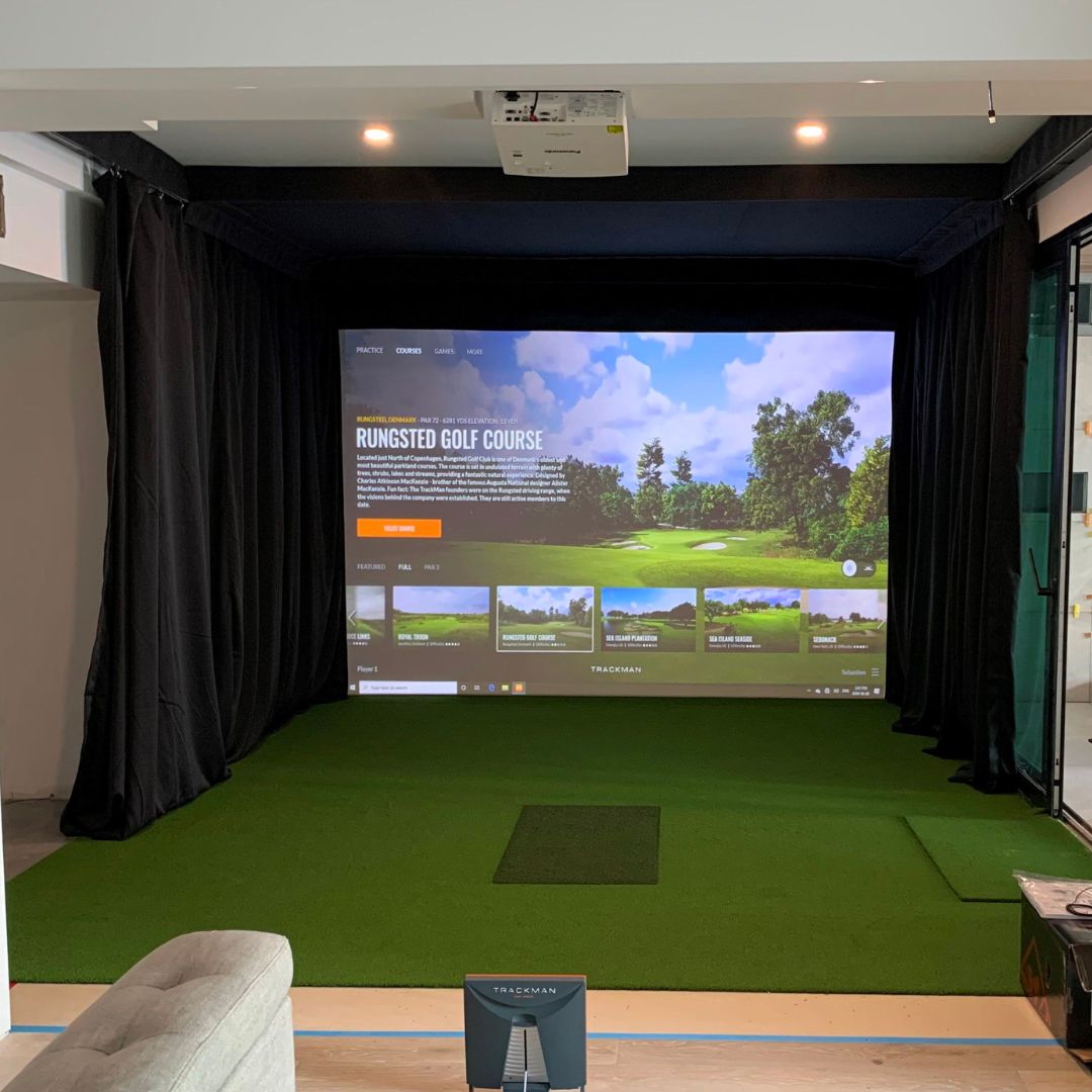 Residential Golf Simulator with Trackman 4 Launch Monitor